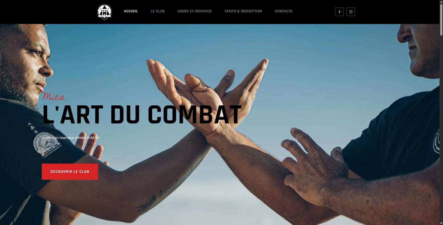 Création Site Web – MICA Arts Martiaux — photo 1 — REDSHOT