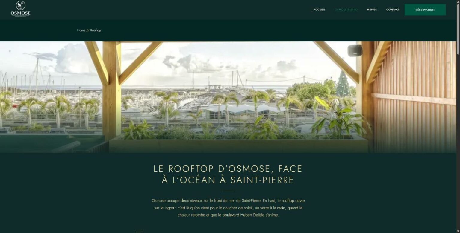 Création Site Web – Osmose Bistro — photo 2 — REDSHOT
